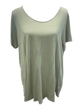Women’s Light Green, short sleeve, Tahari Shirt sz-2X